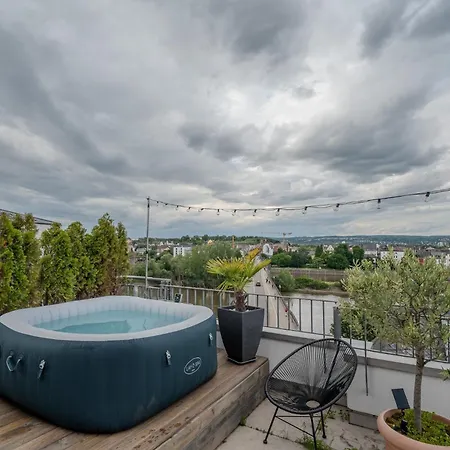 Penthouse Mit Panoramaterrasse Und Whirlpool Apartament Koblencja